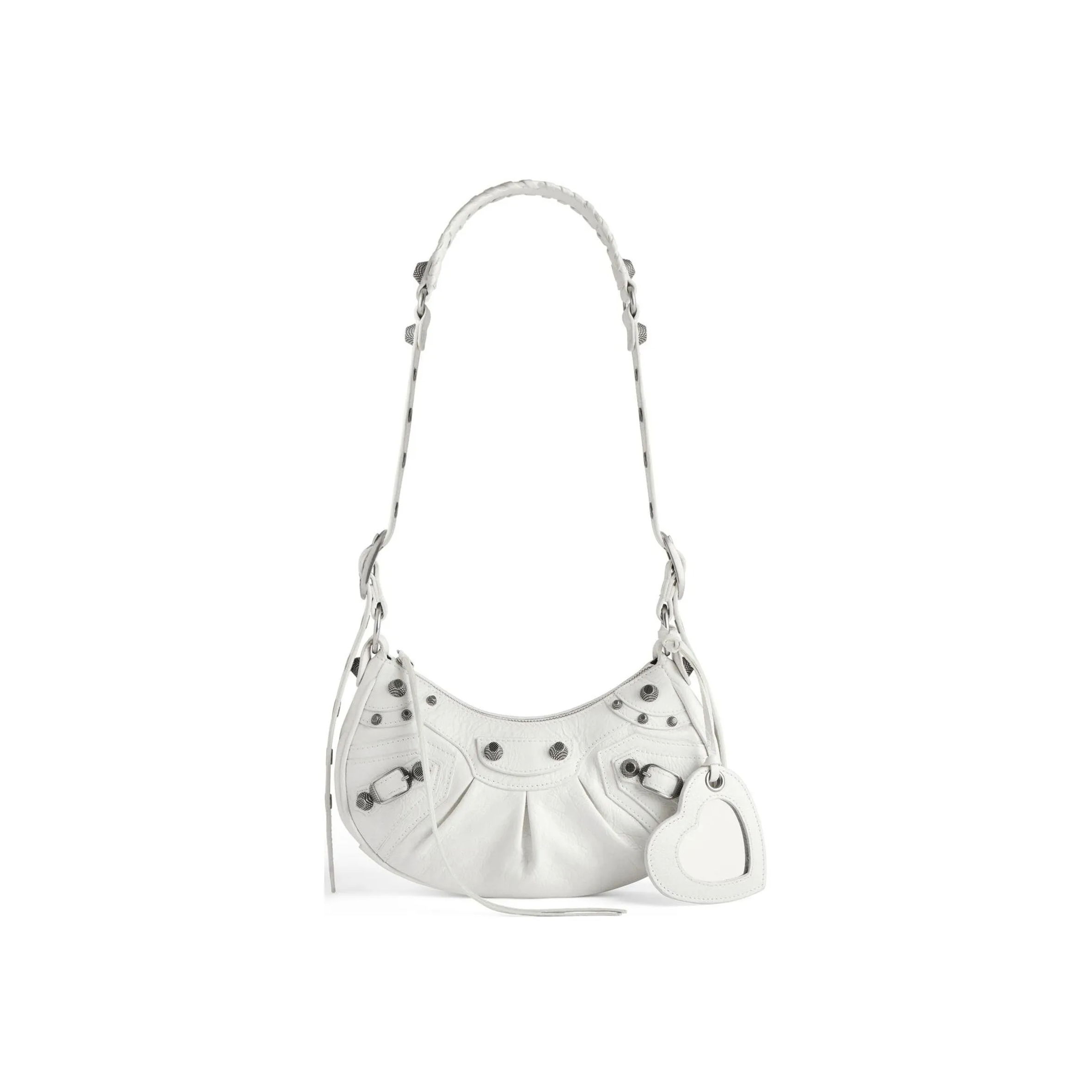 BALENCIAGA WOMEN'S LE CAGOLE SHOULDER BAG XS IN WHITE 6713091VG9Y9104 (25.9*16*9.9cm)